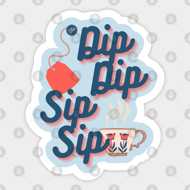 Dip Dip Sip Sip Sticker by Elisamakesart